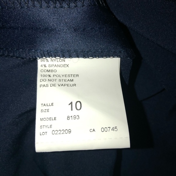 JS Collection Navy Blue Long Formal Gown Size 10 - Picture 9 of 10